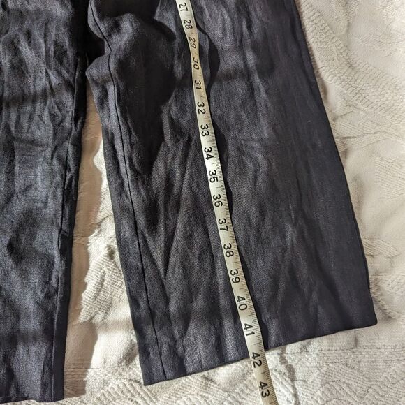 Reformation Amara Black Linen Off-shoulder Sleeveless Cropped Jumpsuit 0 - Picture 10 of 11